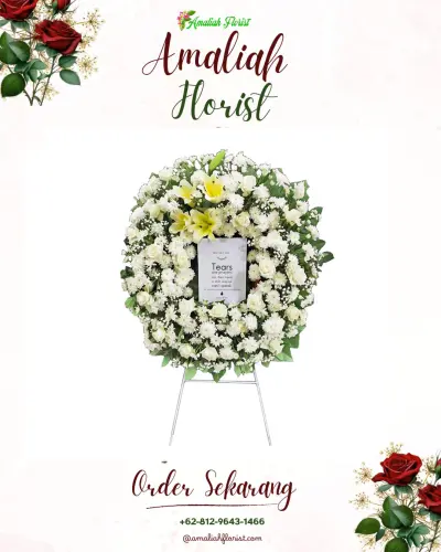 Krans Bunga Duka Cita di Pesarean